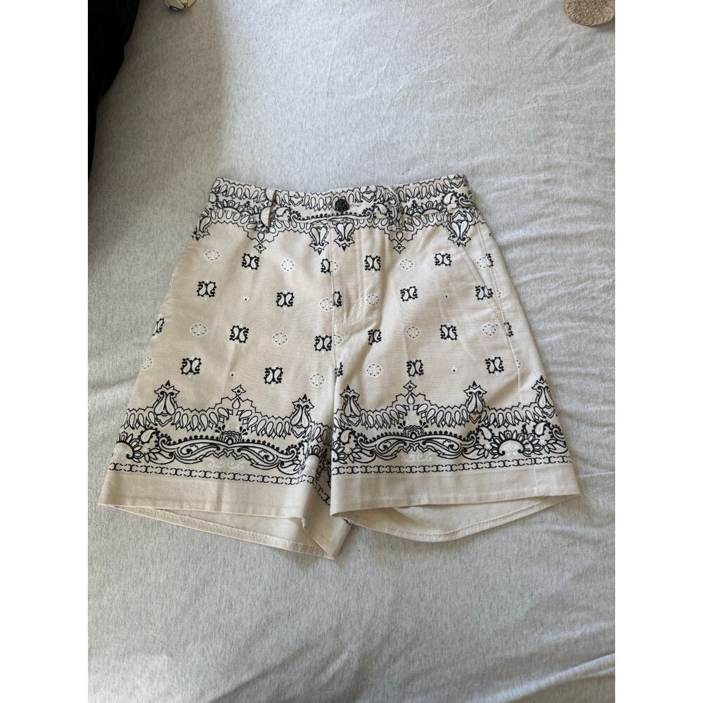 Tory Burch High-Waisted Paisley Print Shorts